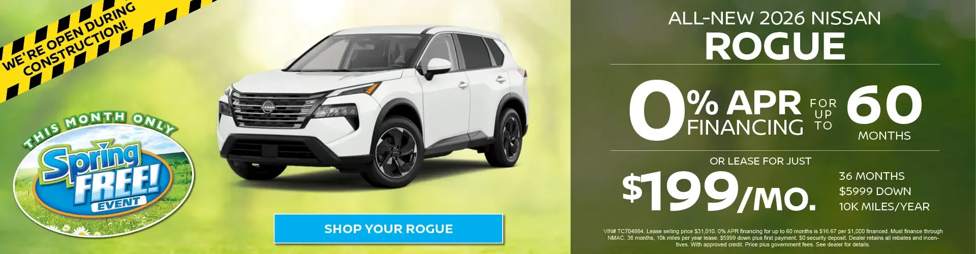 New 2026 Nissan Rogue Special